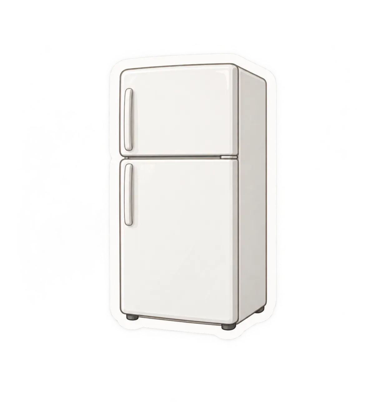 冷蔵庫の容量表示を候補を絞る目安とし、最終的には冷蔵庫の接地点とマットの幅・奥行きの実寸を照合して選ぶことを示した図。出典：記事本文の容量表示と実寸の照合方法